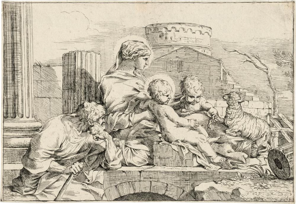 La Sacra Famiglia con il fanciullo Giovanni e l'agnello